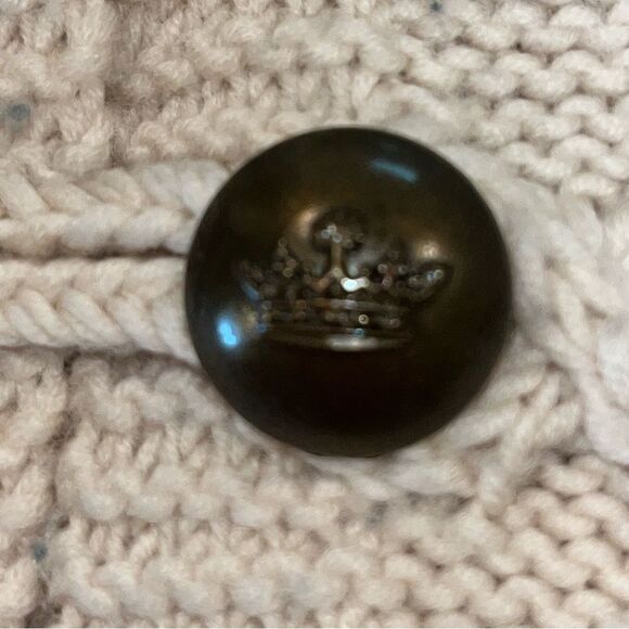 J. Crew Handknit Wool Fisherman’s Chunky Cardigan Sweater Buttons M - Picture 6 of 7